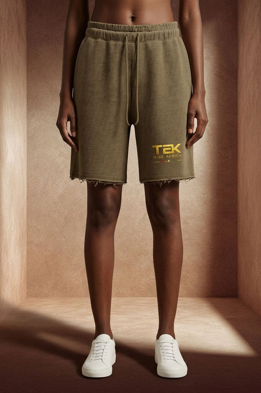 TR Raw Hem Shorts™- Khaki