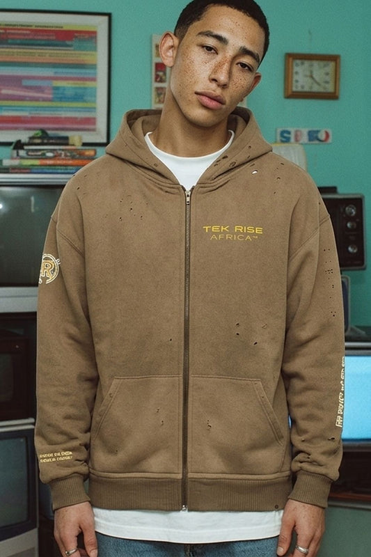 TR Desert Vision -zip Hoodie-Camel